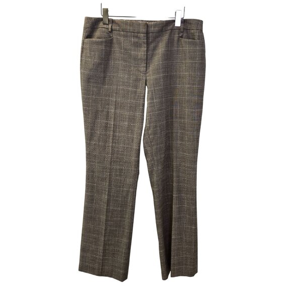 Calvin Klein Plaid Slightly Flared Trouser Pants Size 12 - Picture 1 of 7
